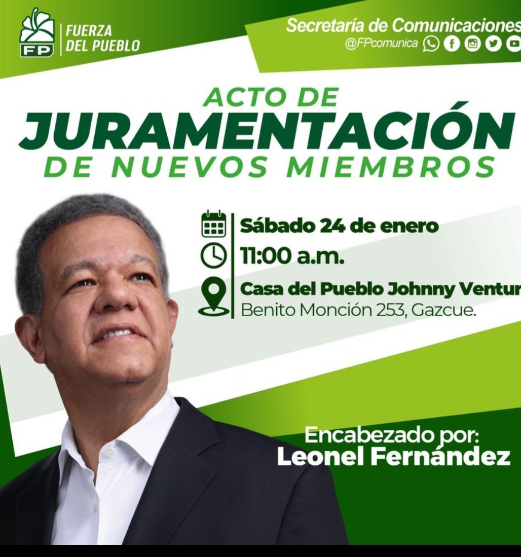 SumateFP's tweet image. COMO DICE EL MERENGUE:
"Que siga la Fiesta"