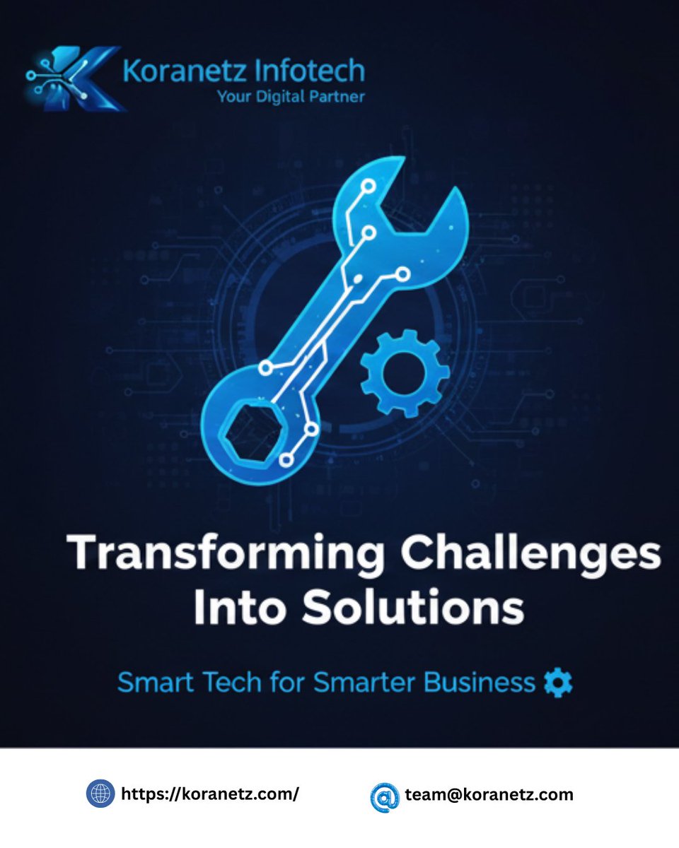 koranetztech's tweet photo. 🚀#KoranetzInfotech | Your Digital Partner
💡Transforming Challenges Into Smart Solutions
⚡Smart Tech for Smarter Business
We empower businesses with scalable, secure &amp;  innovative digital solutions that boost performance &amp; drive growth.
🌐https://t.co/u2a6urOxO1
#TechSolutions https://t.co/Akpq1Koprj