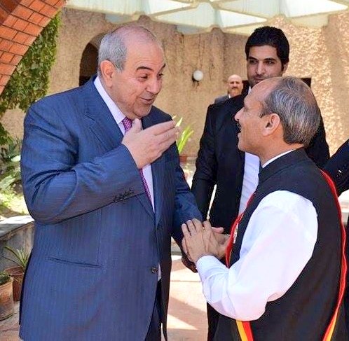 IHRC Chief in conversation with the Excellency Dr. Ayad Allawi, Former Prime Minister of Iraq,  as the Vice President of IHRC Eminent Persons Council.