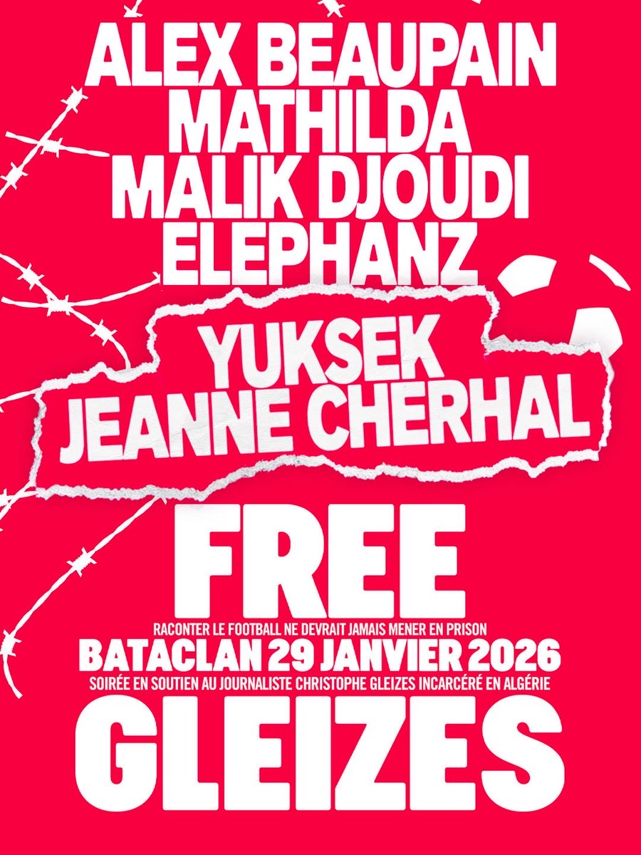 Clem_Gavv's tweet image. C’est dans moins d’une semaine et il reste des places pour la soirée de mobilisation #FreeGleizes, venez le plus nombreux possible. 

Billetterie ici : billetterie.bataclan.fr/fr/product/796…