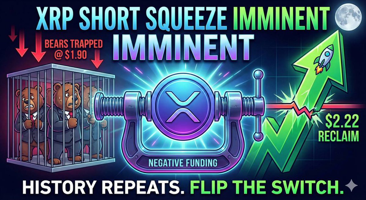 CryptoZ22859's tweet image. $XRP positioning is leaning bearish.

Funding is negative, meaning shorts are paying to hold below ~$1.90. That suggests sentiment is skewed, not that a squeeze is guaranteed.

Similar setups in past cycles led to sharp rebounds when price stabilized and spot demand stepped in —…