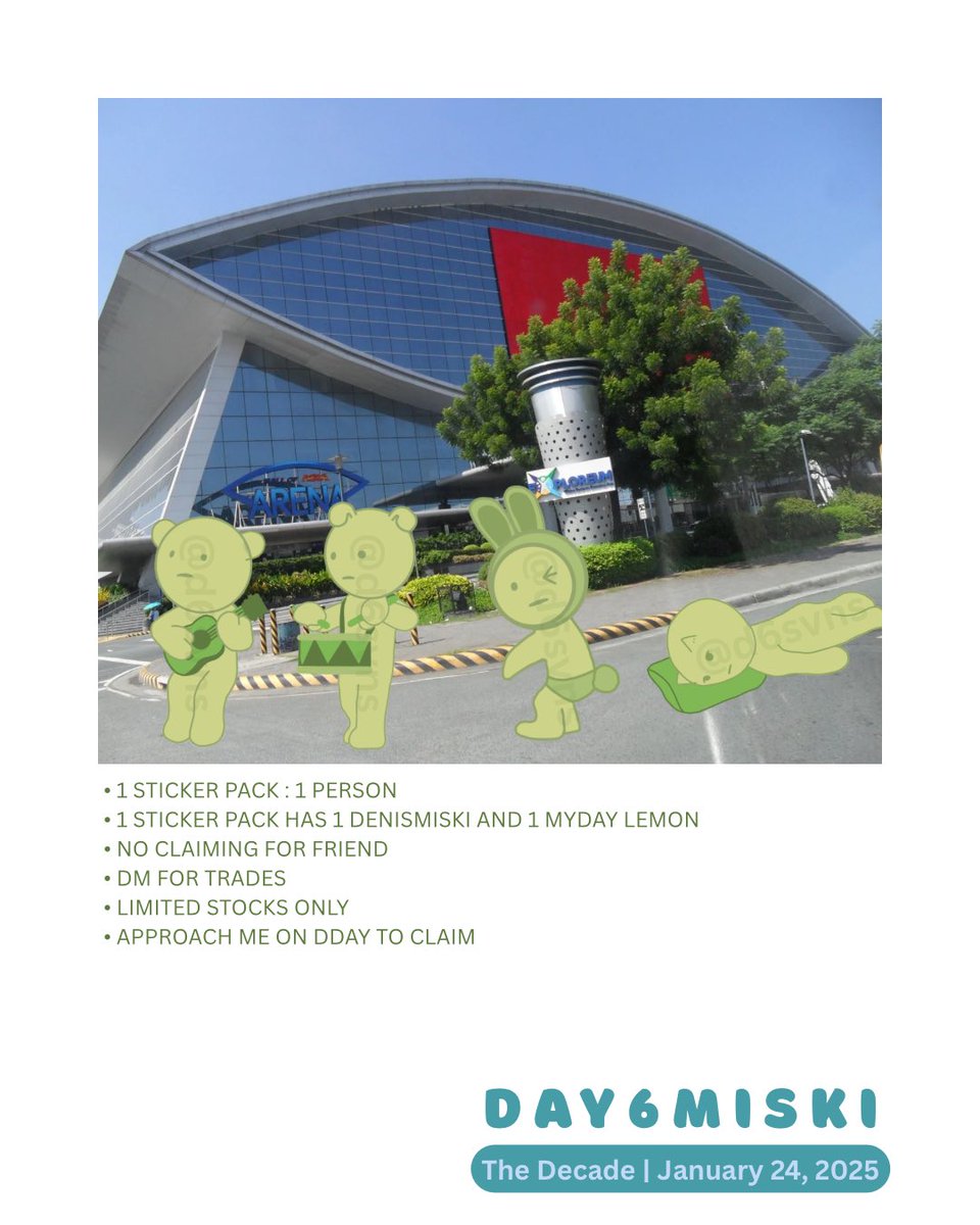 d6svns's tweet image. day6 the decade in manila 🍀 
fan support by @d6svns 

★ smiski inspired stickers
★ like &amp;amp; rt, must show proof
★ strictly 1:1
★ can do on the spot trades but will prioritize randomly giving out

see u &amp;lt;3

#The_DECADE_MANILA #TheDECADEinManila 
#DAY6inManila #DAY6inMNL