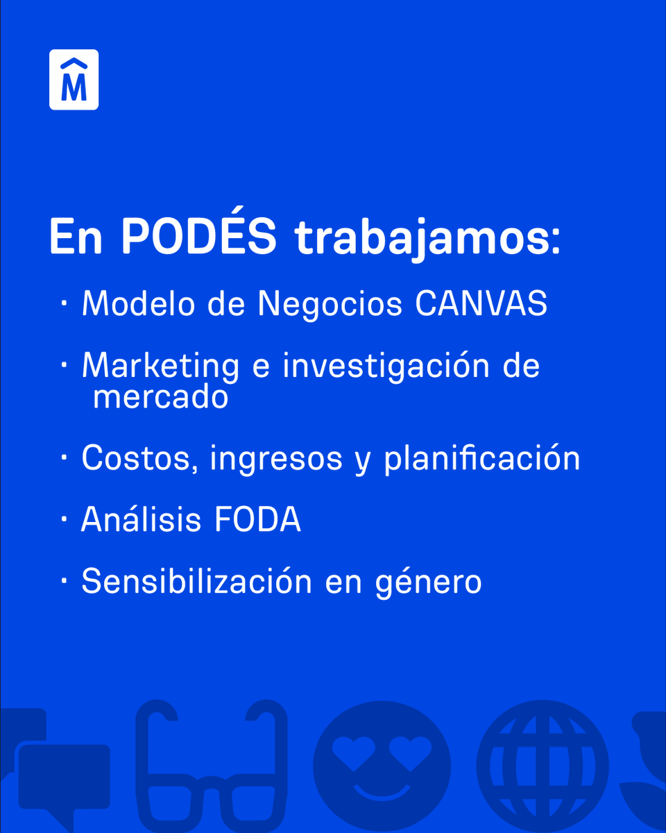 MVDemprende's tweet photo. ¿Tenés un emprendimiento?

El Programa PODÉS de la Unidad MYPES brinda formación y acompañamiento para desarrollar y fortalecer emprendimientos.

📅 Inscripciones abiertas todo el año
📩 infomypes@imm.gub.uy https://t.co/OBj1JxTnCd