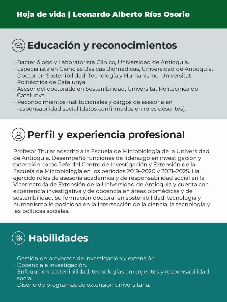 Leonardo Ríos, Vicerrector de Extensión: vinculación, sostenibilidad y responsabilidad social para que la <a href="/UdeA/">Universidad de Antioquia</a> genere impacto real y soluciones pertinentes con las comunidades. #TransicionUdeA