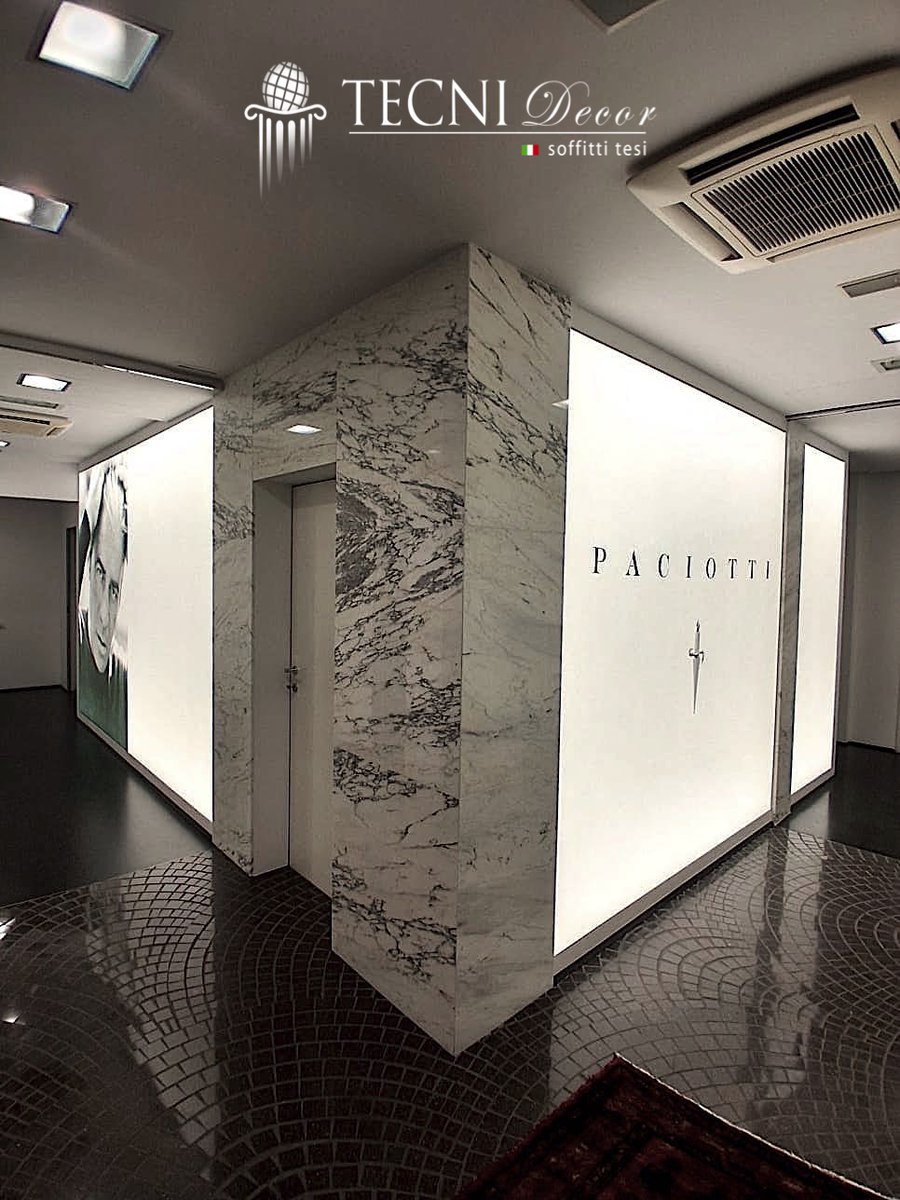 soffittitesi's tweet photo. 🇮🇹 Civitanova Marche ..We created the illuminated walls of the offices to coincide with his passing! A giant of Italian manufacturing who took our province, region and nation around the world with his dagger, his shoes and his accessories! Goodbye Cesare #cesarepaciotti https://t.co/4HIRW3HJUJ