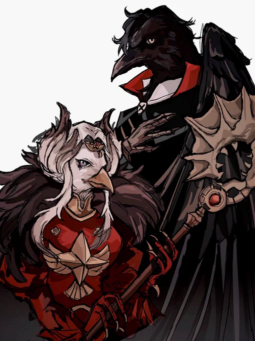 #FE3H the black eagles… furry Edelgard and Hubert idk I tried