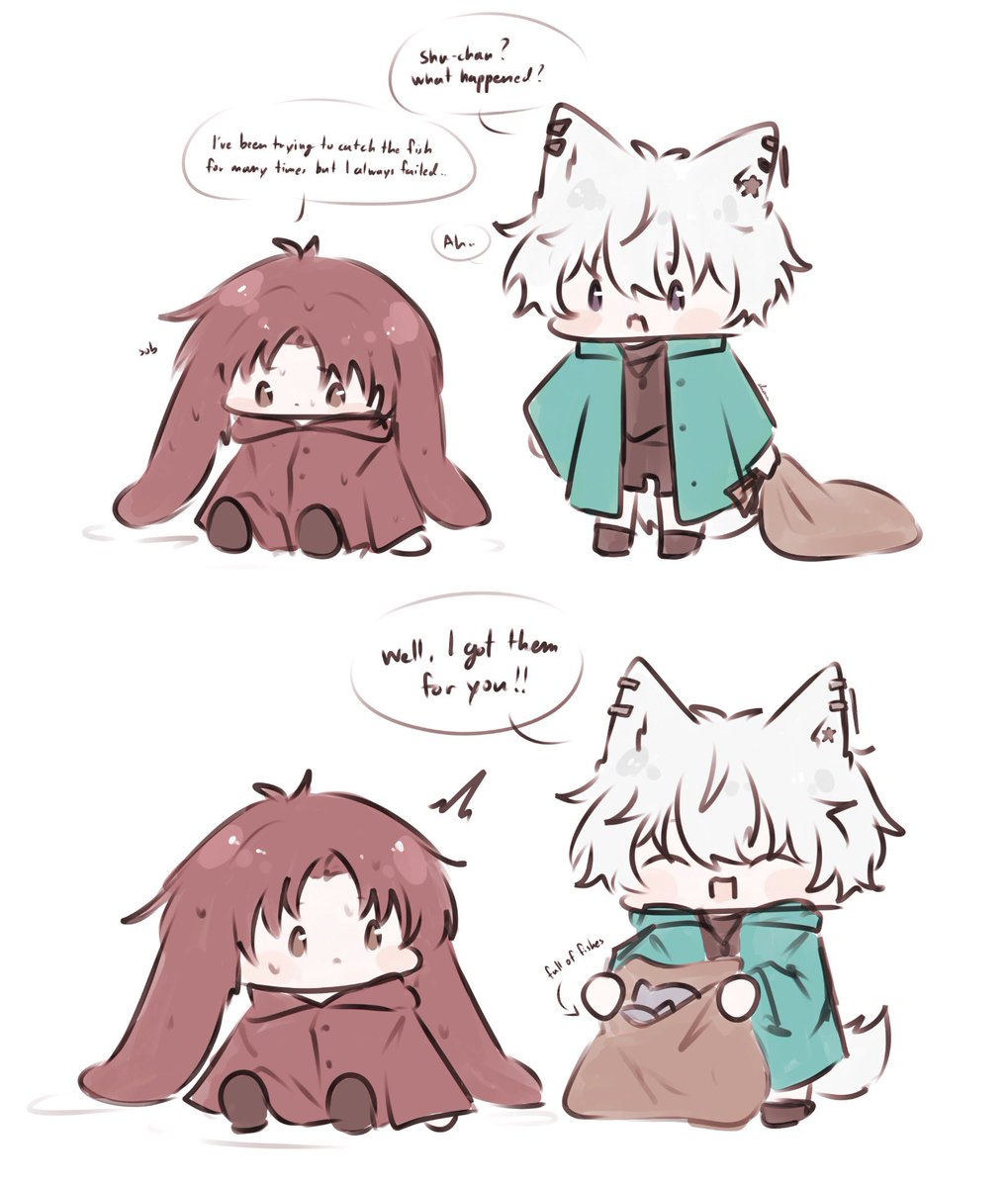 🐺👾🐰🎣 (is back!!)

The bunny is trying to be a hunter!