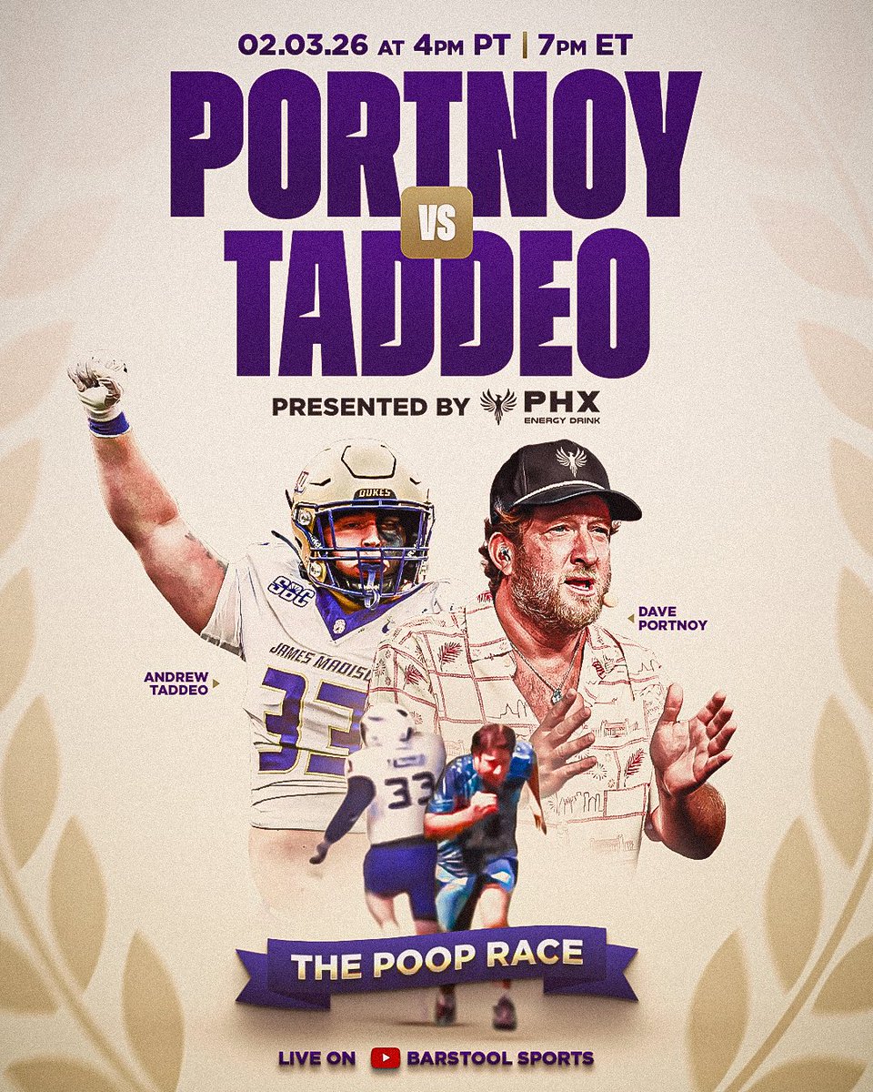 Who you got…<a href="/stoolpresidente/">Dave Portnoy</a> or <a href="/TaddeoAndrew/">Andrew Taddeo</a>? 

February 3rd. See you there.