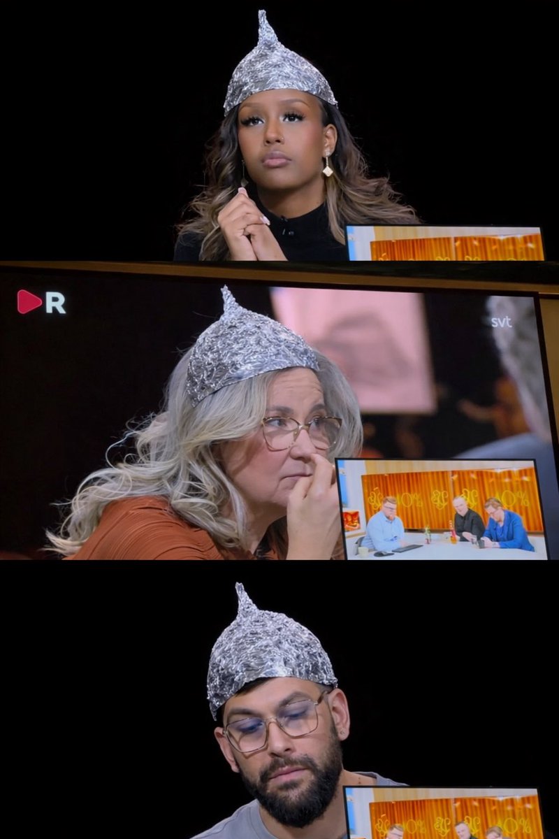 RamonaFransson's tweet image. Stackars Gunnar Strömmer i haveriet Skavlan. Foliehattarna är som hyenor. 
Men tack SVT det blir ännu fler röster till @sdriks