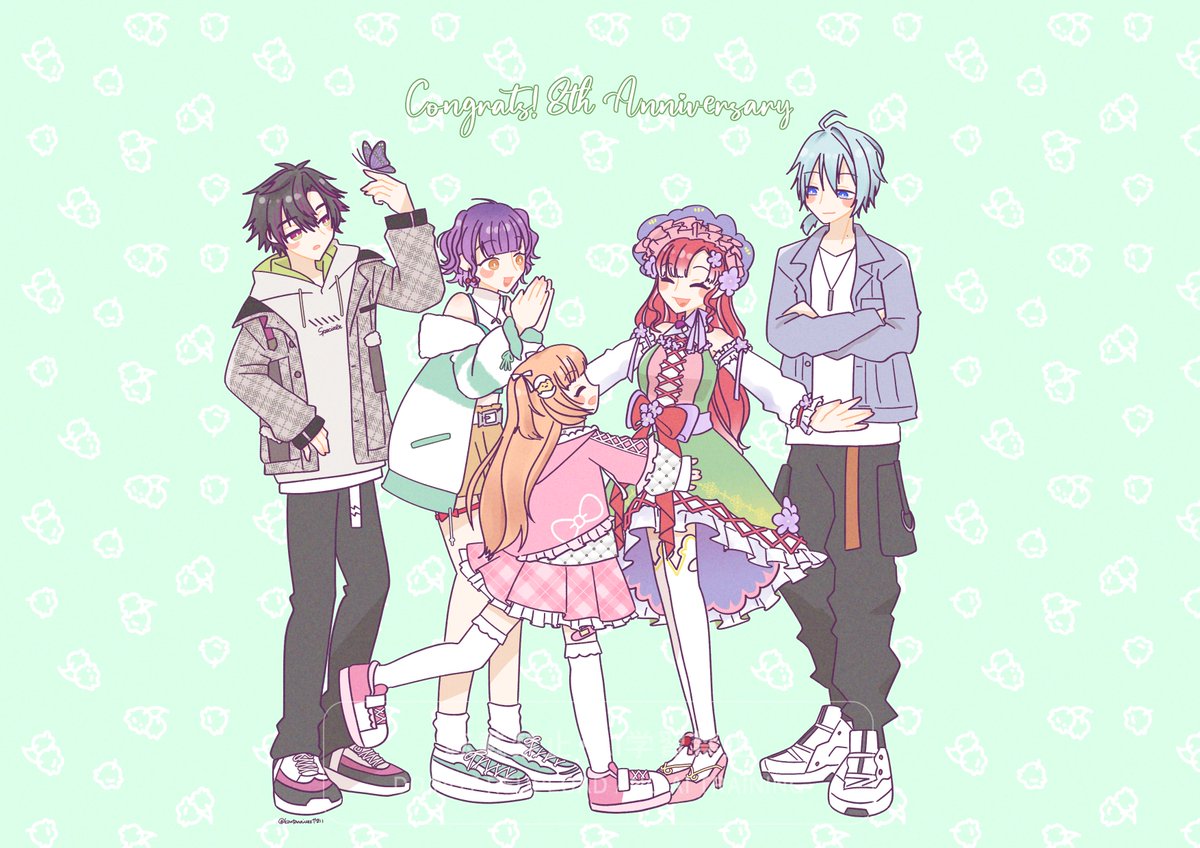 8周年のお洋服が可愛くてー！💐🦋

皆に見せたかな〜☺️

#すぺしゃー絵