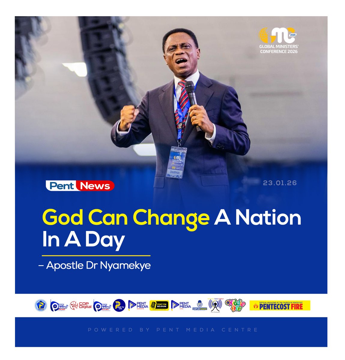 Apostle Dr. Eric Nyamekye urges Christian leaders to reclaim the Church’s mandate for societal transformation. 

🌐 | Read more: tinyurl.com/247stsdb

 #PentNews | #TransformingSociety | #PossessingTheNations