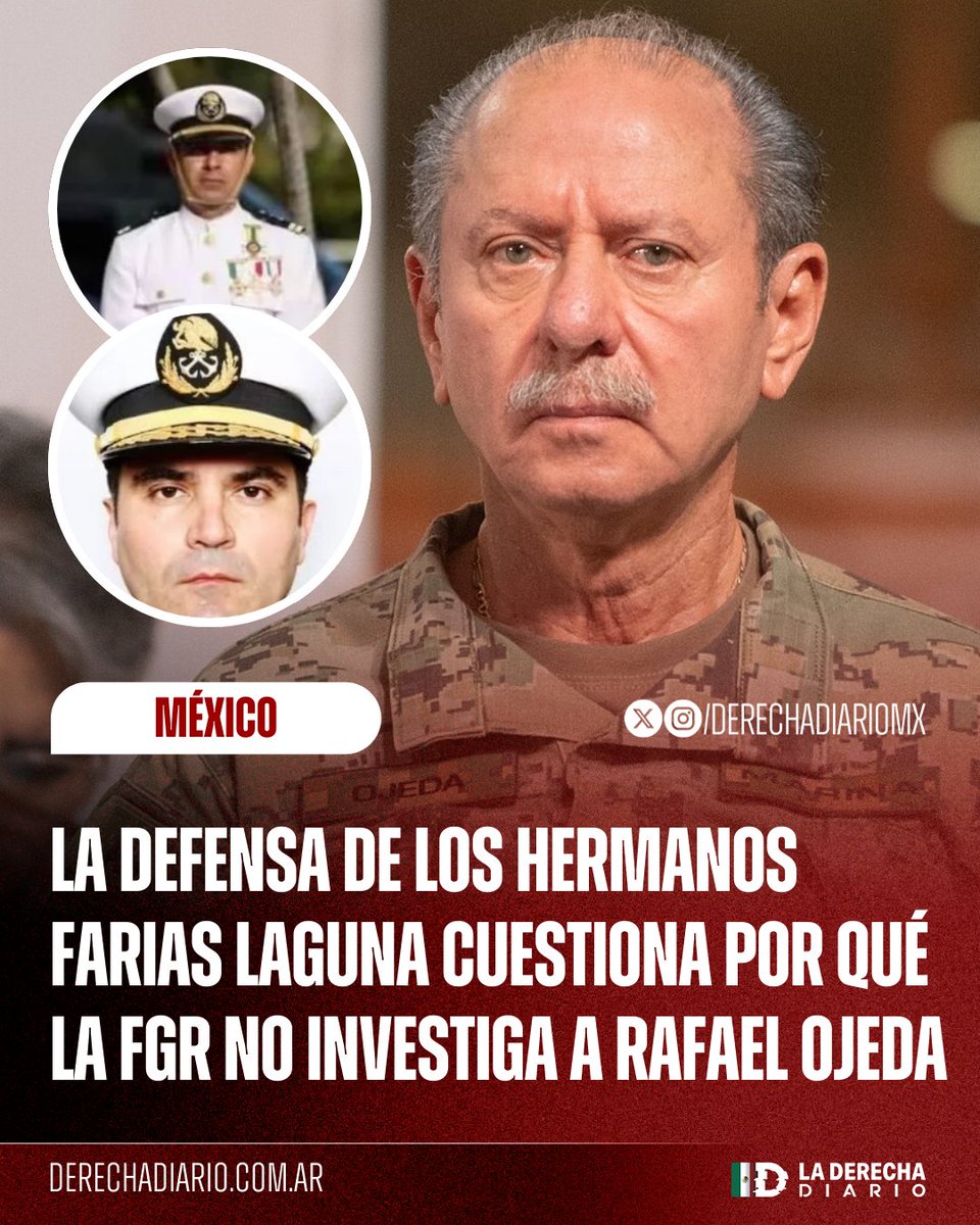 DerechaDiarioMX's tweet image. 🚨🇲🇽 | ¿LO PROTEGEN?: La defensa de los hermanos Farías Laguna, acusados de encabezar una red de huachicol fiscal, cuestionó por qué la FGR no está investigando al ex secretario de Marina de AMLO, Rafael Ojeda.

El abogado de los marinos denunció que el gobierno está buscando…