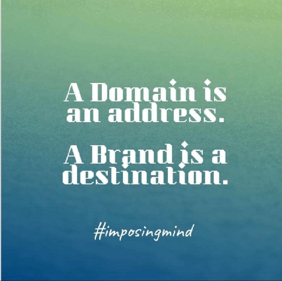 Brands vs Domains clarity!