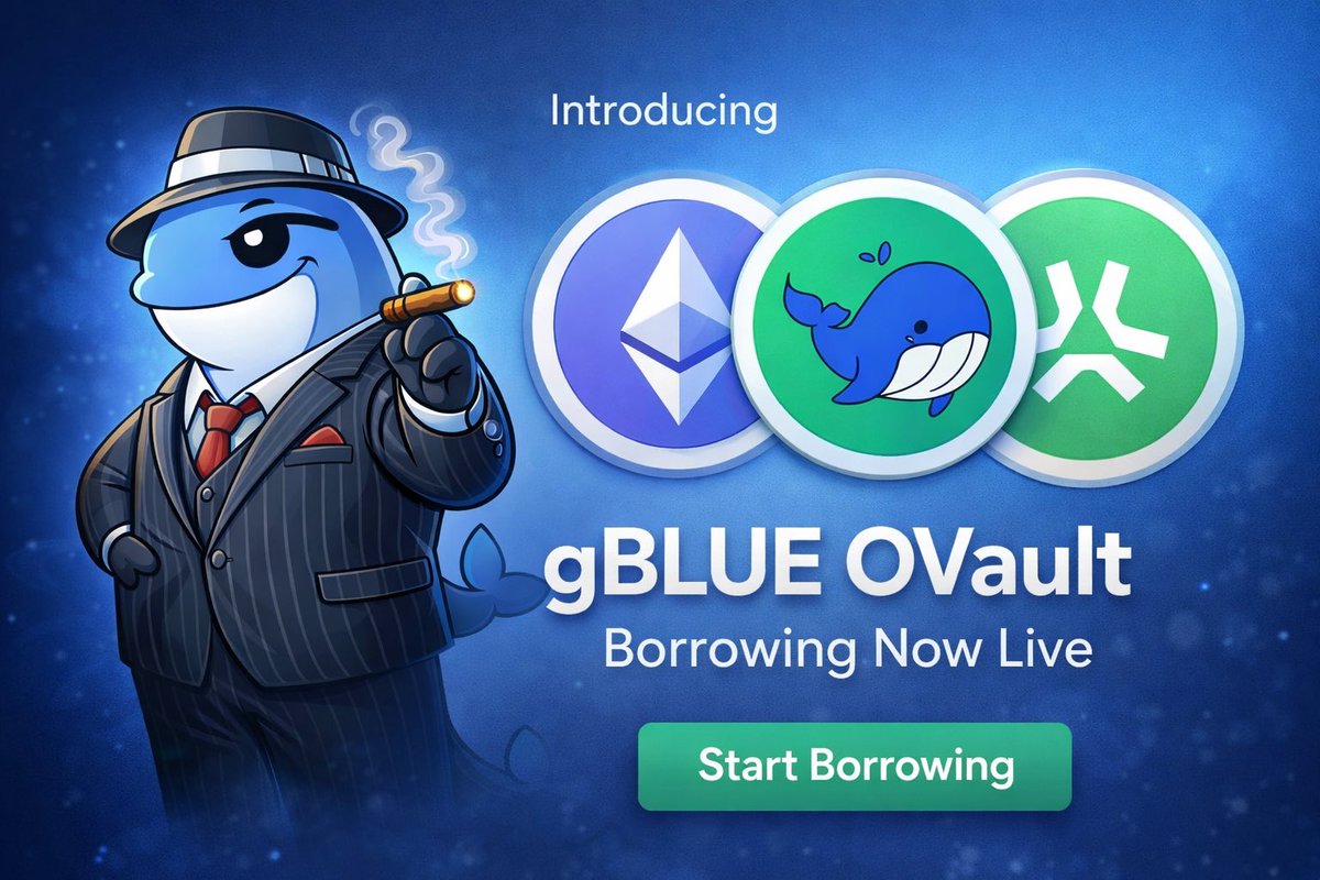 Your gBLUE vault position is already built to earn: auto-compounding and  dual-stack yield in one of the best places to hold your crypto. Now you can  do even more with it. Borrow
