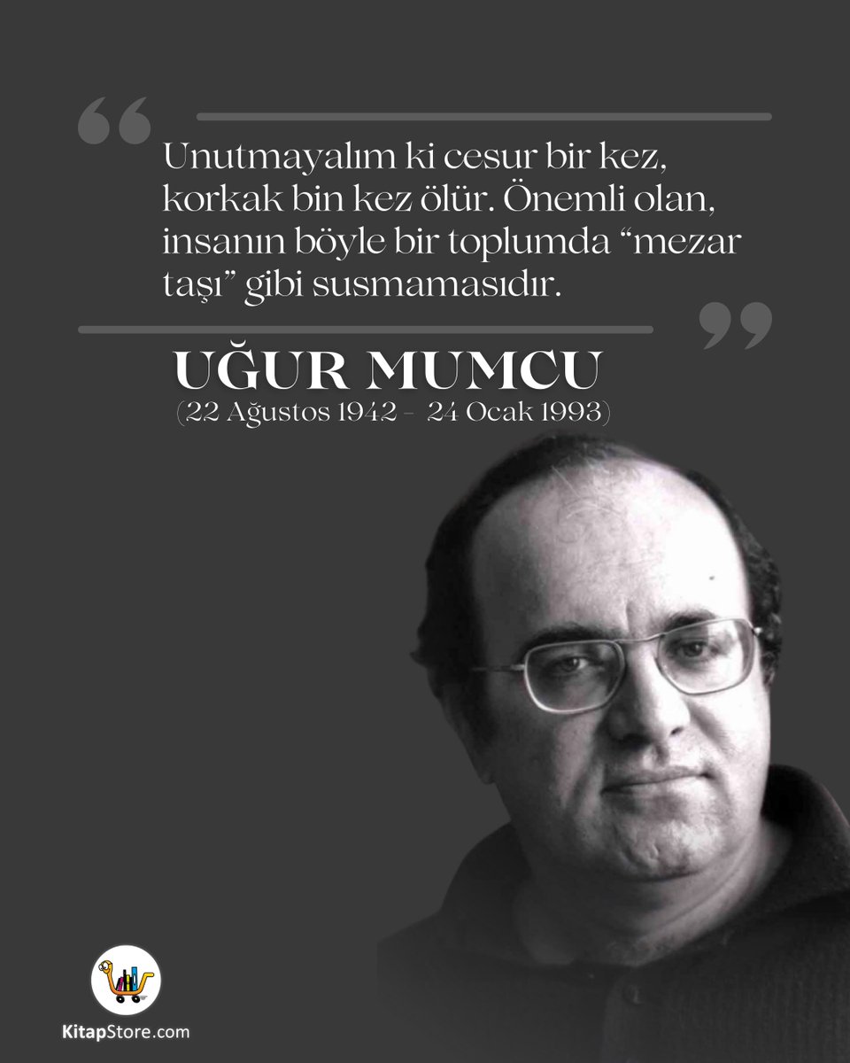 kitapstorecom's tweet image. Uğur Mumcu’yu, aramızdan ayrılışının 33. yılında sevgi ve saygıyla anıyoruz.

#uğurmumcu