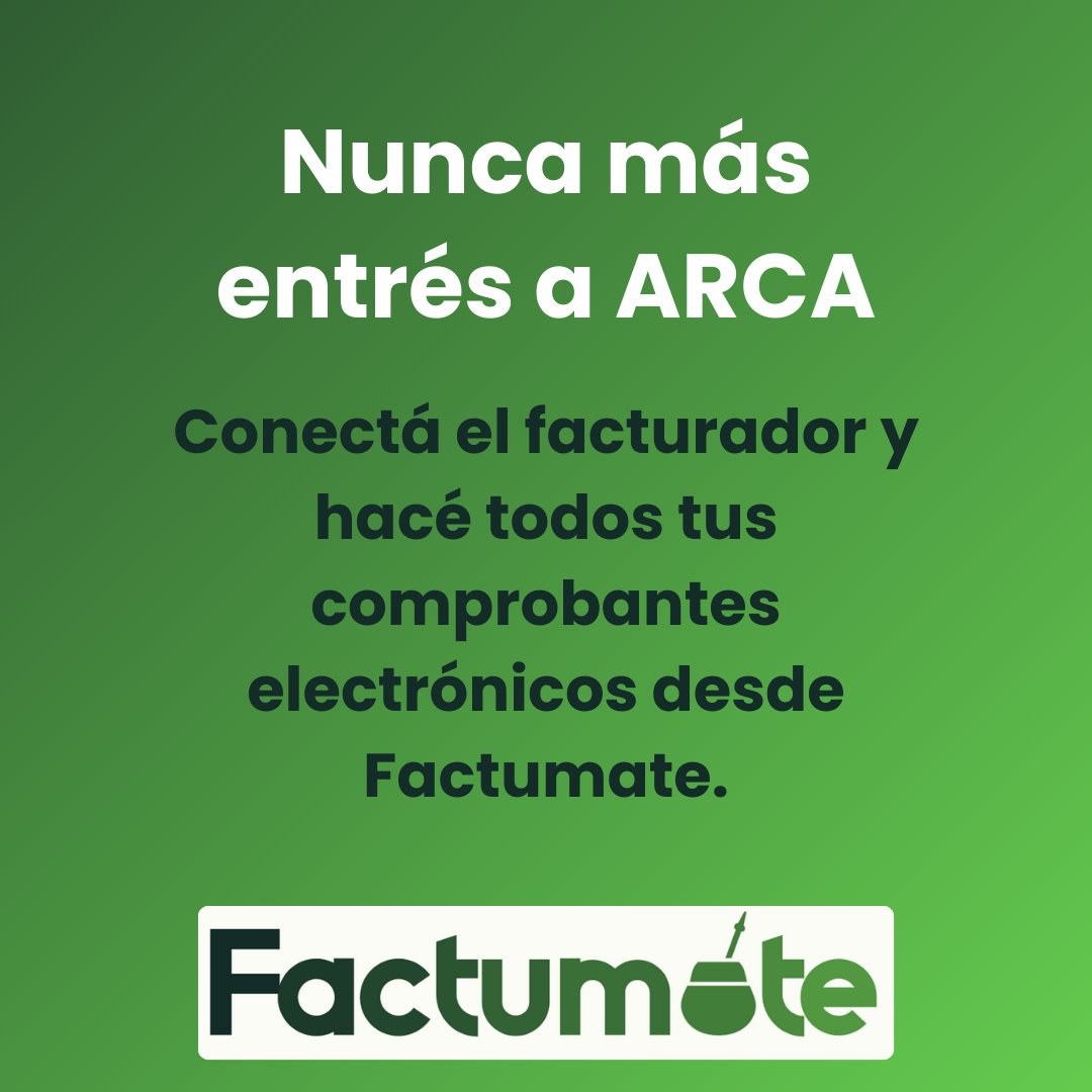 Factumate's tweet image. Cumplí con la facturación electrónica generando tus comprobantes desde Factumate.

Agendá a tus clientes.
Cargá tus productos.
Mantené listas de precios.

Toda tu información en un sólo lugar. 
😎😎 Facturá más rápido.
