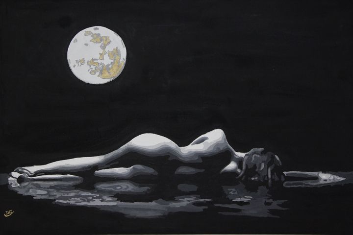Art of the Day! "On the moon light". Buy at: ArtPal.com/imaneKI?i=1733…