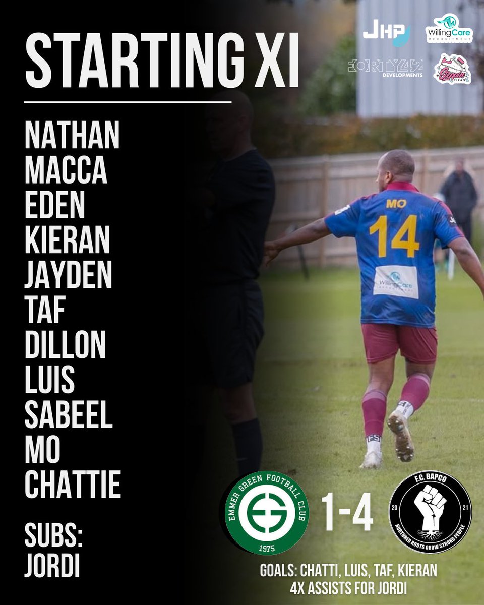 fcbapco's tweet image. W’s in the chat as The Members kicked off 2026 with 3 points against fellow title contenders Emmer Green

𝐄𝐌𝐌𝐄𝐑 𝐆𝐑𝐄𝐄𝐍 𝟏-𝟒 𝐅𝐂 𝐁𝐀𝐏𝐂𝐎
@RDGSundayLeague 

#BAPCOTURNS5