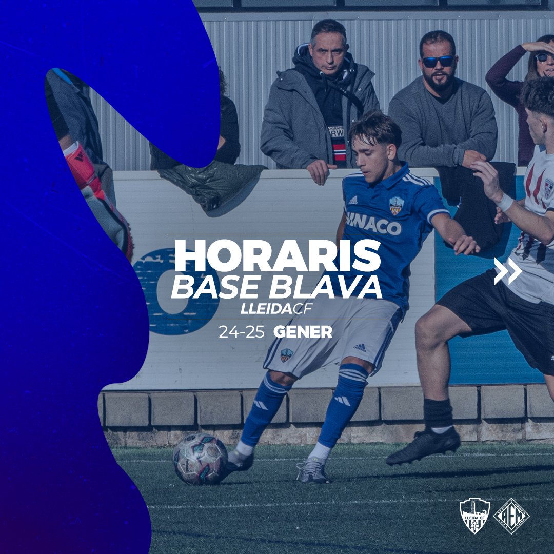 LleidaCF's tweet photo. Aquests són els horaris d’aquest cap de setmana de la Base Blava! 💙💪🏻
#BaseBlava #MésViusQueMai #LleidaCF https://t.co/VptoFd4UJ5