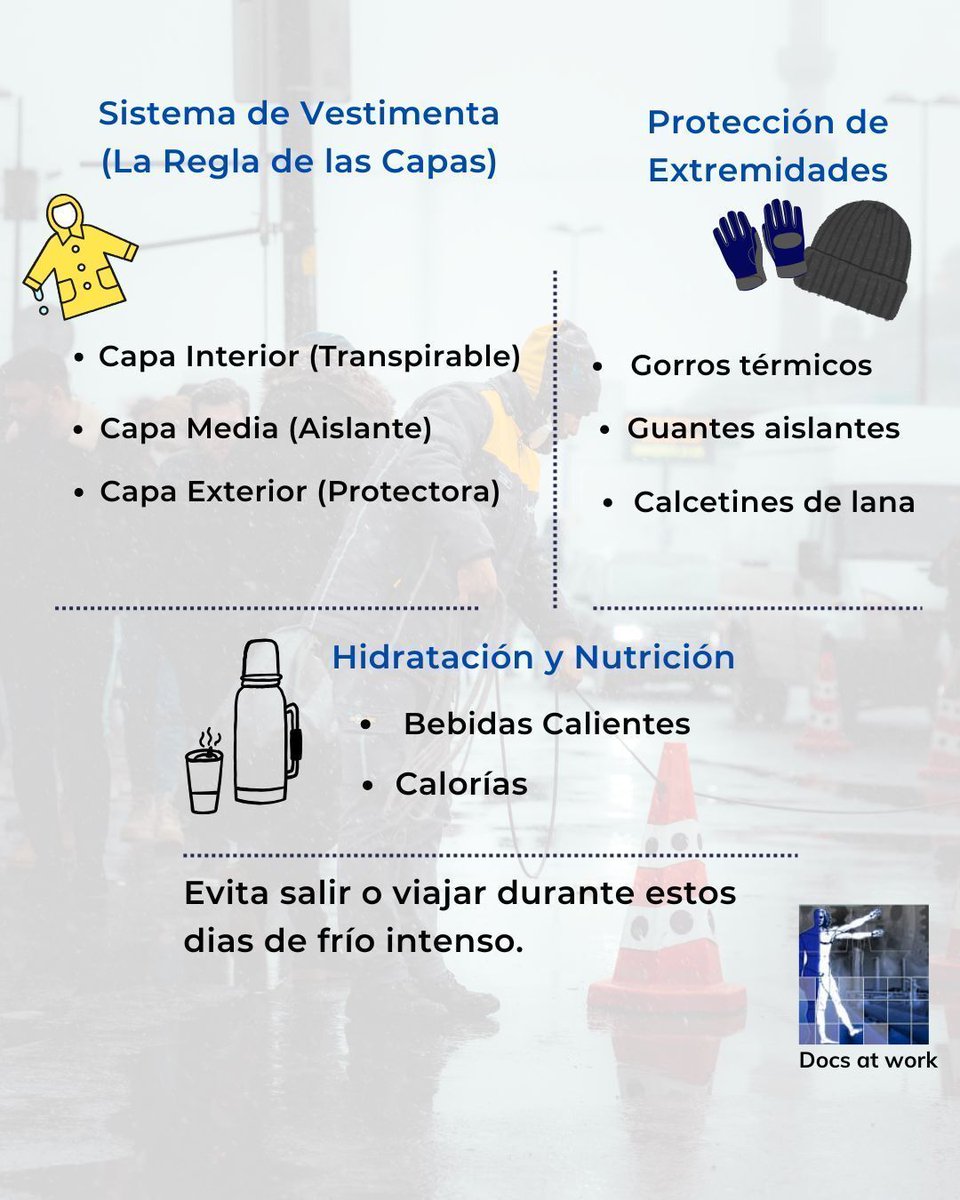 Debido al próximo descenso extremo de temperatura, sigan estas indicaciones: