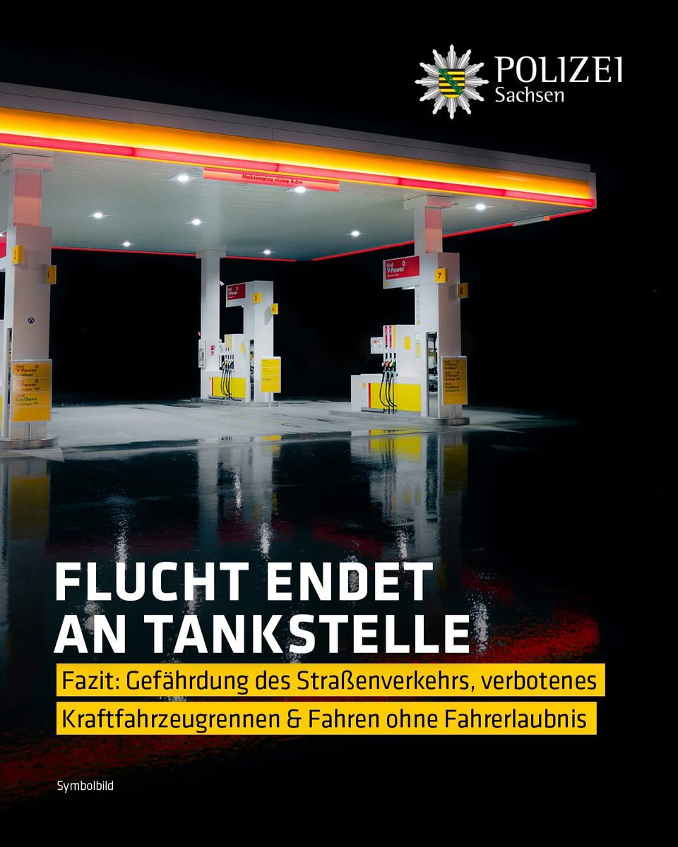 PolizeiSachsen's tweet photo. Ein 41-Jähriger versuchte sich Donnerstagnacht in #Brandis einer Verkehrskontrolle zu entziehen. Wir ermitteln nun wegen Gefährdung des Straßenverkehrs, verbotenen Kraftfahrzeugrennens & Fahrens ohne Fahrerlaubnis.
Mehr aus der Polizeidirektion #Leipzig: https://t.co/DP9faeAnYk https://t.co/4IZwkze8Td