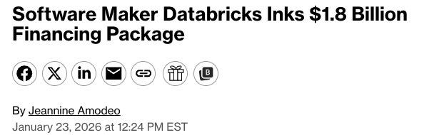wallstengine's tweet photo. Databricks lined up a new $1.8B financing package, boosting its delayed-draw term loan to $1.15B (from $500M) and its revolver to $3.65B (from $2.5B). The loan is priced at about SOFR + 4.5%. 

After the deal, Databricks’ total debt is ~ $7.05B. https://t.co/LA9tQnJ4Pq