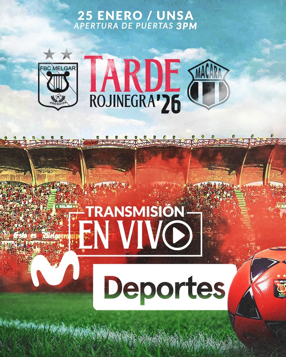 FBC Melgar anunció que llegó a un acuerdo con Movistar para transmitir el partido de presentación del domingo.