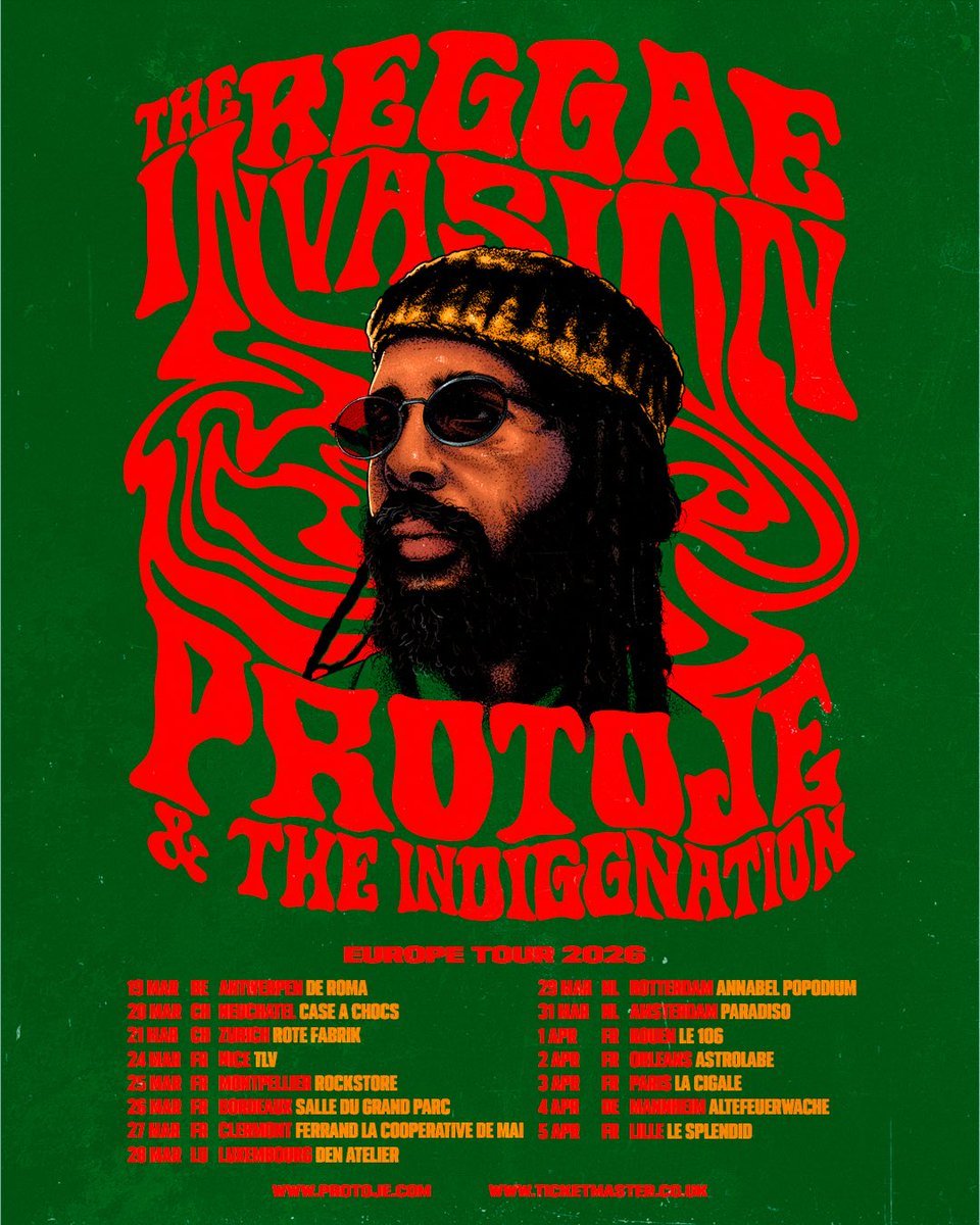 Protoje's tweet photo. UK x EU x USA 
Reggae Invasion Tour.
Tickets out now!

https://t.co/WVO7WfrJPk https://t.co/ZjEEF0zV6g