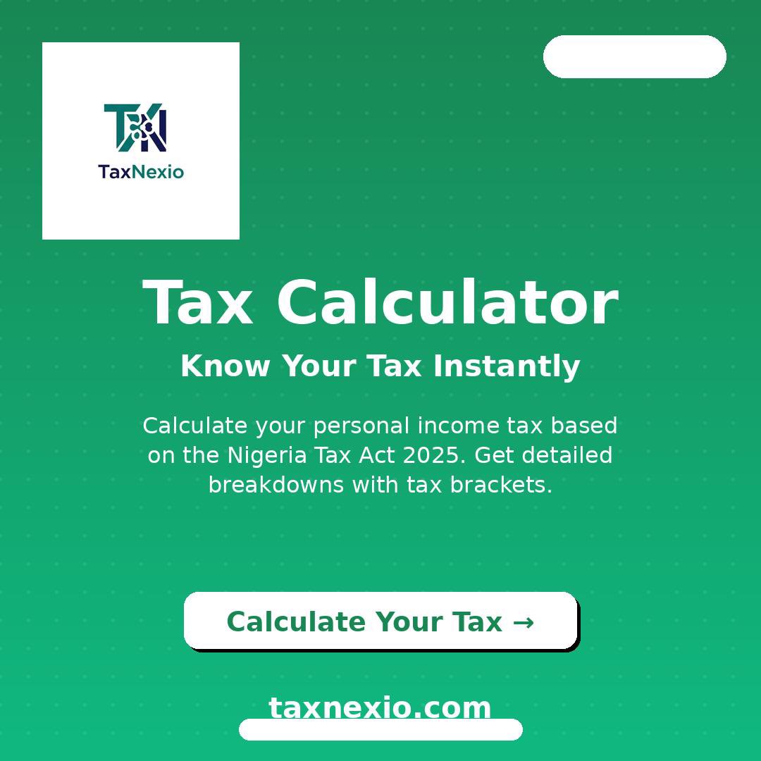 Fellow Nigerians, <a href="/vox_net/">oluwafemi omodara</a> just built TaxNexio — a FREE AI chatbot that explains tax laws in simple language, compares old vs new rules, includes tax calculators, and works in English, Pidgin, Yoruba, Igbo and Hausa.

This isn’t a paid product. It’s for public awareness.

If it