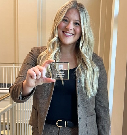 UAChBE's tweet photo. @uachbe is excited to congratulate Hailey Peitersen, a chemical engineering student, who received the Summer 2025 Outstanding Co-op Student award! Hailey was recommended for the honor after her successful work semester. https://t.co/yH5QWaGI39