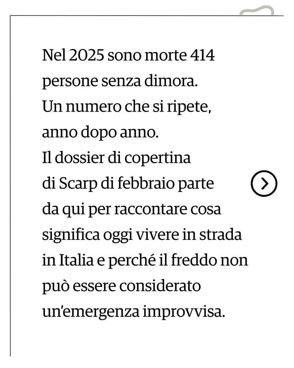 scarpdetenis's tweet image. “Tutti contano”: così lo slogan del nuovo #censimento  delle persone #homeless.
Conoscere i numeri, le condizioni di vita e i servizi utilizzati serve a costruire politiche efficaci, non risposte emergenziali.
Il #dossier di febbraio, in strada e qui: shop.scarpdetenis.it
