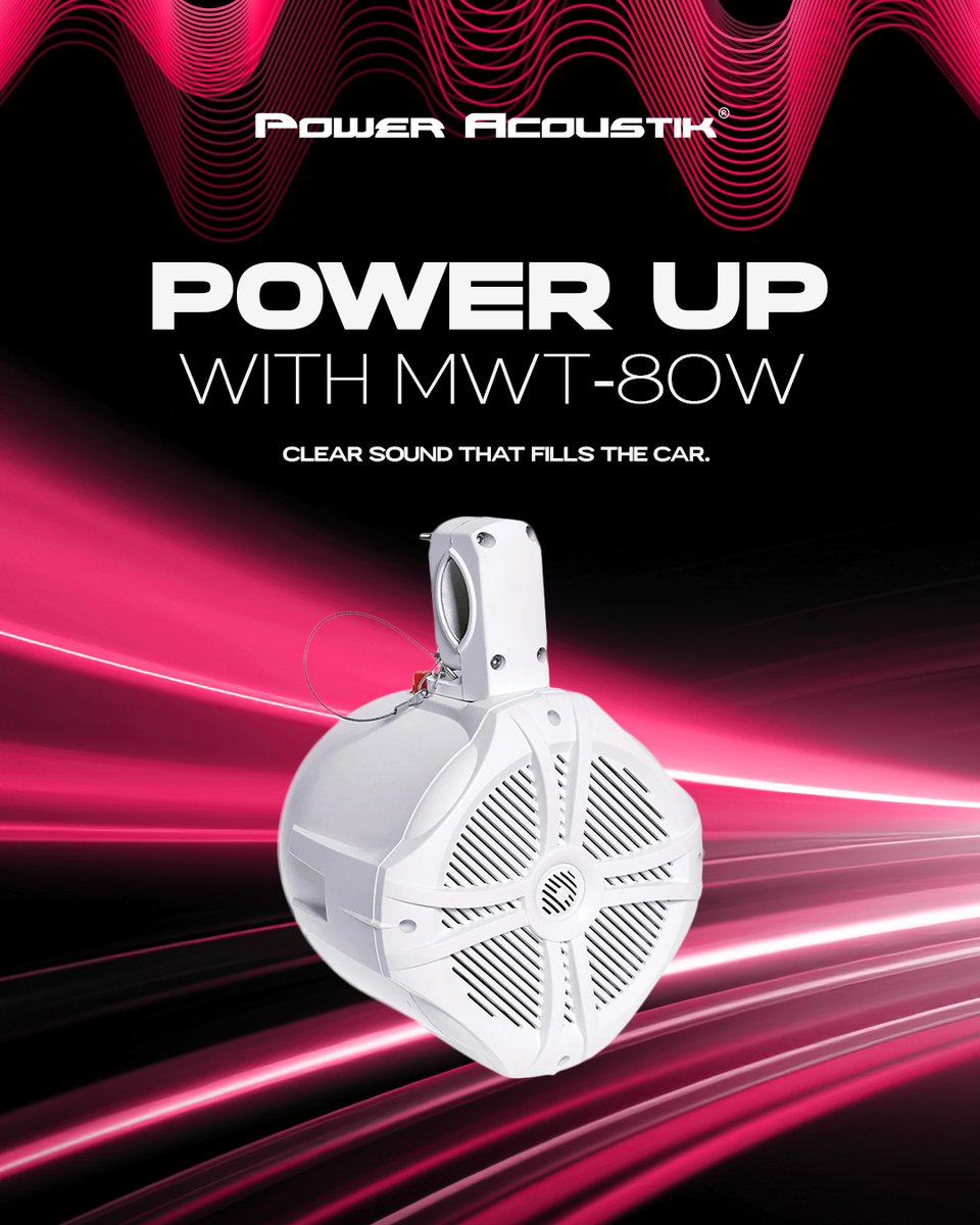 PowerAcoustik's tweet image. Whether you’re trailing mud or cutting waves, Built for splash, the MWT-80W keeps it clear, loud, and fearless.

#SoundThatTravels #PowerAcoustik #PowerUpYourRide #MarineVibes