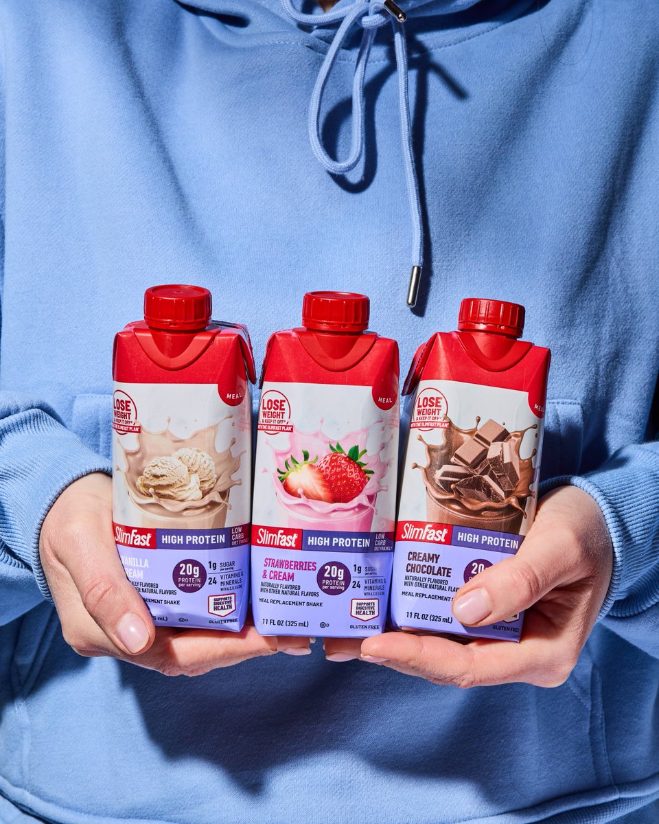 SlimFast's tweet image. Some days you want options 💖

SlimFast High Protein shakes keep your routine flexible without overthinking it.

#SlimFast #ProteinPowered #BalancedLiving #WellnessLifestyle