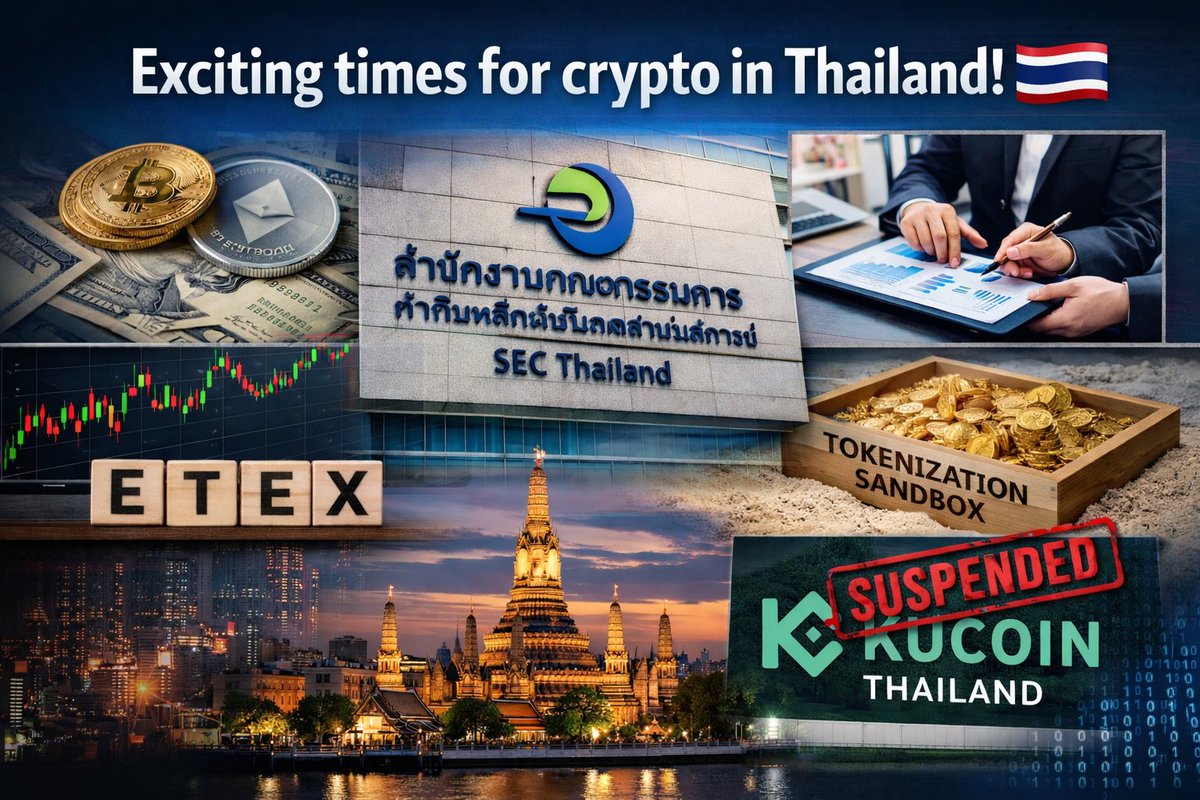 Exciting times for crypto in #Thailand! The SEC is rolling out rules for  crypto #ETFs, #TFEX futures, and tokenized products. Market makers, 5%  portfolio allocations, and a tokenization sandbox are coming. Oversight
