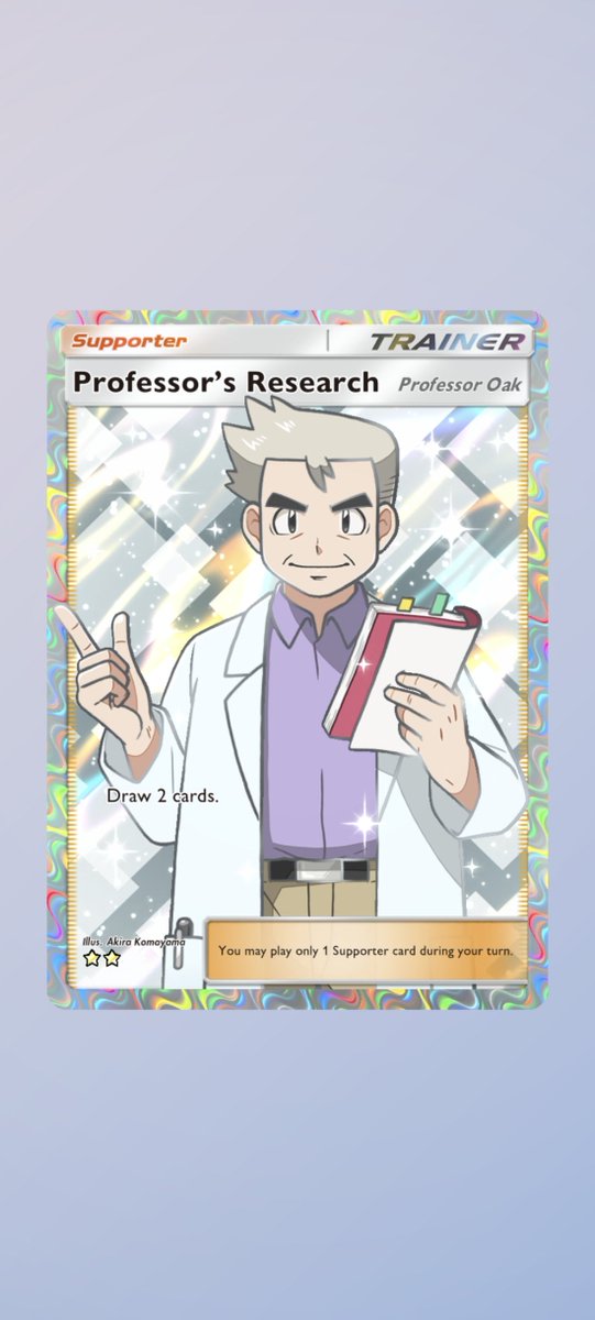 UniteVids's tweet image. 🚨PROFESSOR OAK GIVEAWAY🚨

🍀✨One lucky winner will obtain a Professor Research Card ⭐⭐

-How to enter-
💗Like and Repost
👤Follow @Beqooz and @UniteVids 

📣Winner will be announced in the next 48 hours

#PokemonTCGPocket