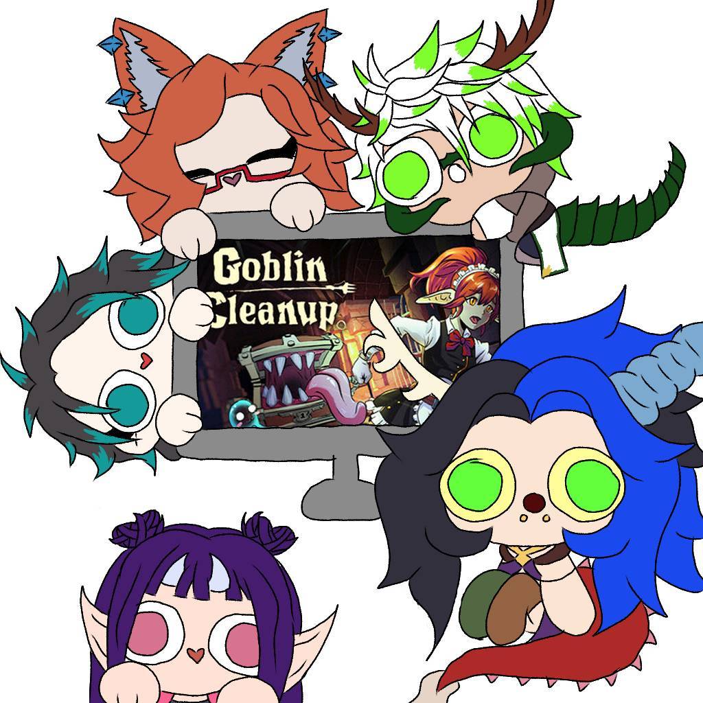 Group 1 still taking a break for D&amp;D, don't worry, we will still be cute goblins cleaning dungeons together!
Come join myself, <a href="/berry_m3lon/">🍓🍈BerryM3lon🍈🍓Searching for ✨Starlight✨</a> <a href="/franjandar/">franjandar🖥️👻</a> at start and then <a href="/Rainbow_Roostt/">Rainbow_Roost 🐉🍃</a> and <a href="/AilaAnneVtuber/">AilaAnne - Vtuber -Live2D Artist</a> will be joining later!!!!
Playing more Goblin Cleanup!
🔴LIVE NOW!🔴