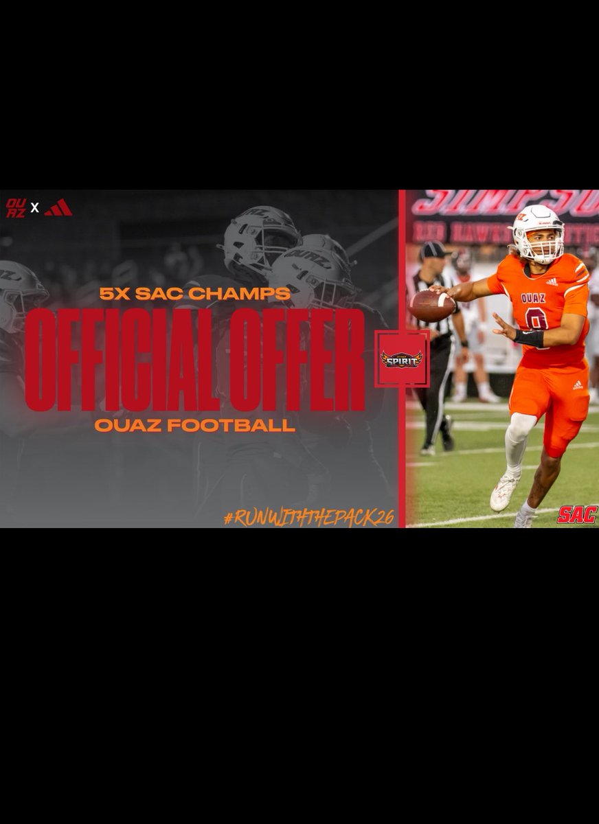 tb_fuller2026's tweet photo. After a great conversation with @CoachJDominguez i’m blessed to receive my first offer from @OUAZFootball, @CoachMurphyQB #RUNWITHTHEPACK26 https://t.co/faOvV9xQ45