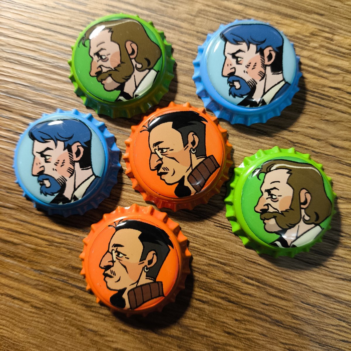 I just got a photo of my my disco elysium pins and I'm going to scream, they're so cutie patootie