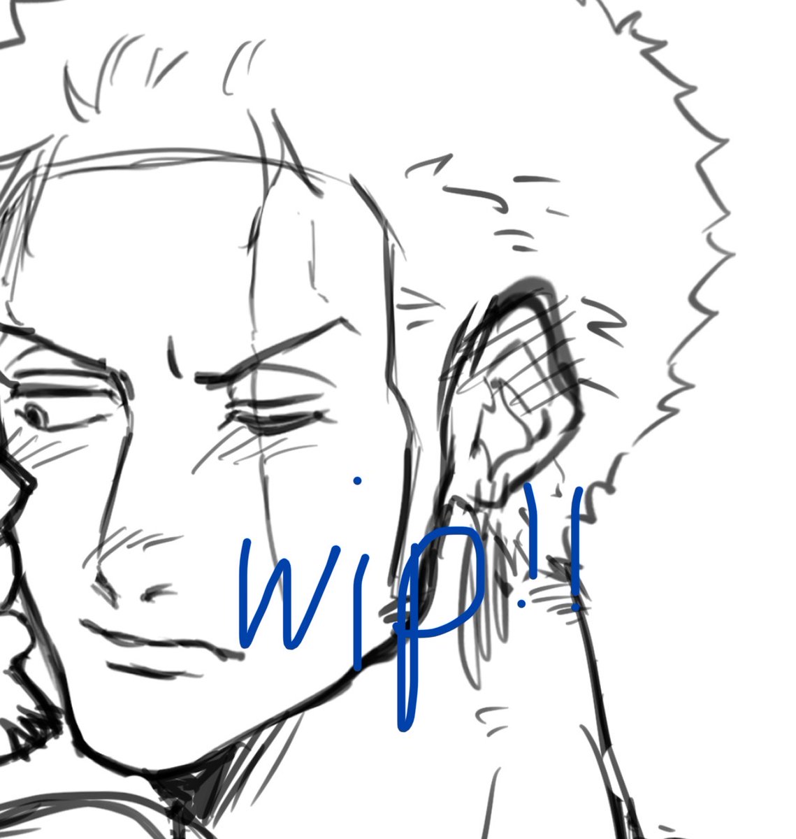 落書きしてたら可愛い顔が描けてしまって完成させるか迷ってる絵です一応wip