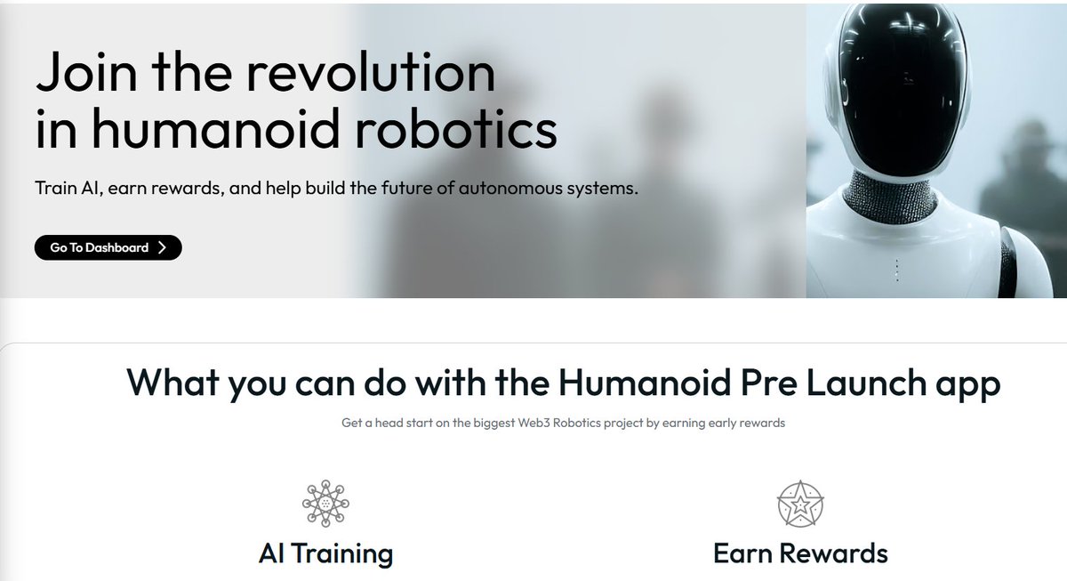 🔥Don’t miss Humanoid Network 👀
Pre-launch points are live  TGE soon🥳
👉🏻app.humanoidnetwork.org/ref/1AYZN7

Just do a few simple tasks
✅ Daily check-ins
✅ Complete activities
✅ Invite friends

Build your position early 🚀
Early phase only happens once. This is the time to stack points.