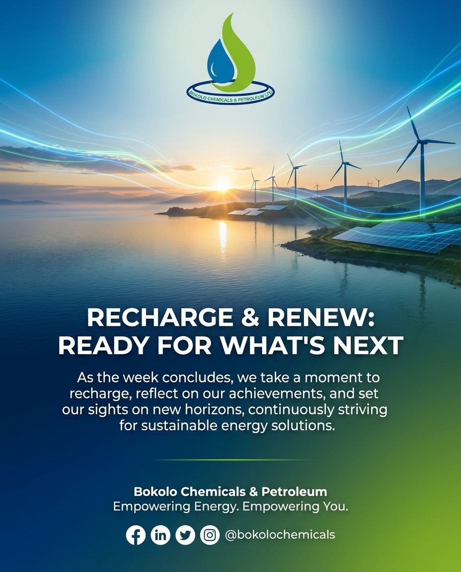 As the week comes to a close, we reflect on progress made and renew our commitment to delivering sustainable and reliable energy solutions.

Bokolo Chemicals &amp; Petroleum,
Empowering Energy. Empowering You.

 #SustainableEnergy #EnergyInnovation
#CleanEnergy #CNGSolutions #Energy