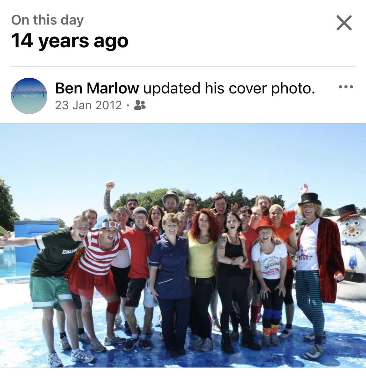 bendmar85's tweet photo. This time of year always makes me laugh and shows you should follow your dreams. 15years ago I went from commenting about a TV show to fast forward almost a year to the day later and my episode is broadcast on TV! Right what’s the next adventure #myheyday #totalwipeout https://t.co/dpzG43VdEM