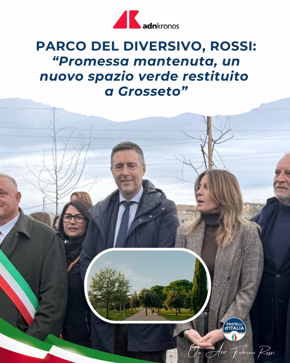 𝗜𝗹 𝗣𝗮𝗿𝗰𝗼 𝗱𝗲𝗹 𝗗𝗶𝘃𝗲𝗿𝘀𝗶𝘃𝗼 è realtà‼️
Un progetto inserito nel programma dal 2016 oggi è concreto. Un grande polmone verde torna a vivere a #Grosseto con spazi per sport, percorsi pedonali, aree per famiglie e luoghi di aggregazione.
Cronoprogramma rispettato!