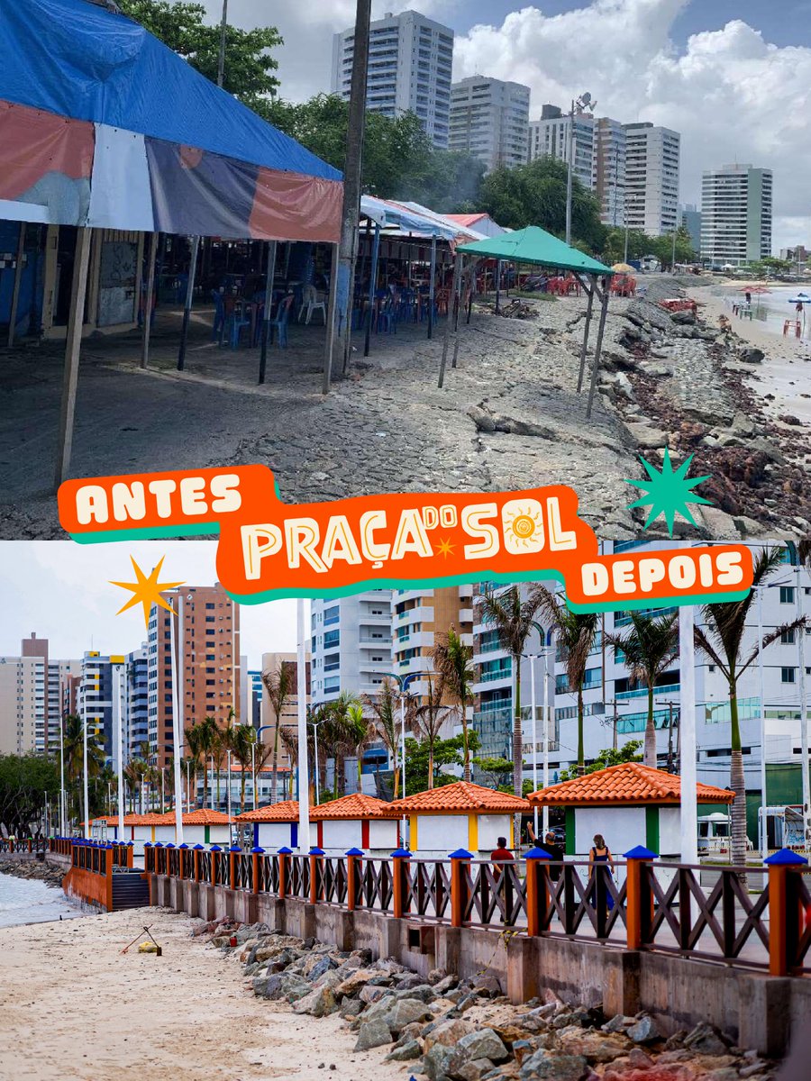 carlosbrandaoma's tweet photo. E esse antes e depois, pessoal? Nem parece o mesmo lugar 🤩✨

A nossa Praça do Sol agora é um ponto de encontro para todos, com estrutura, acessibilidade e o pôr do sol mais bonito da cidade. E aguardamos vocês logo mais aqui, na inauguração ☀️ https://t.co/TtkhF957ev