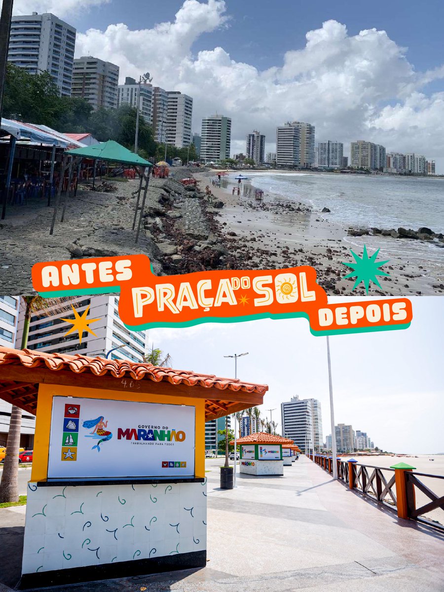 carlosbrandaoma's tweet photo. E esse antes e depois, pessoal? Nem parece o mesmo lugar 🤩✨

A nossa Praça do Sol agora é um ponto de encontro para todos, com estrutura, acessibilidade e o pôr do sol mais bonito da cidade. E aguardamos vocês logo mais aqui, na inauguração ☀️ https://t.co/TtkhF957ev