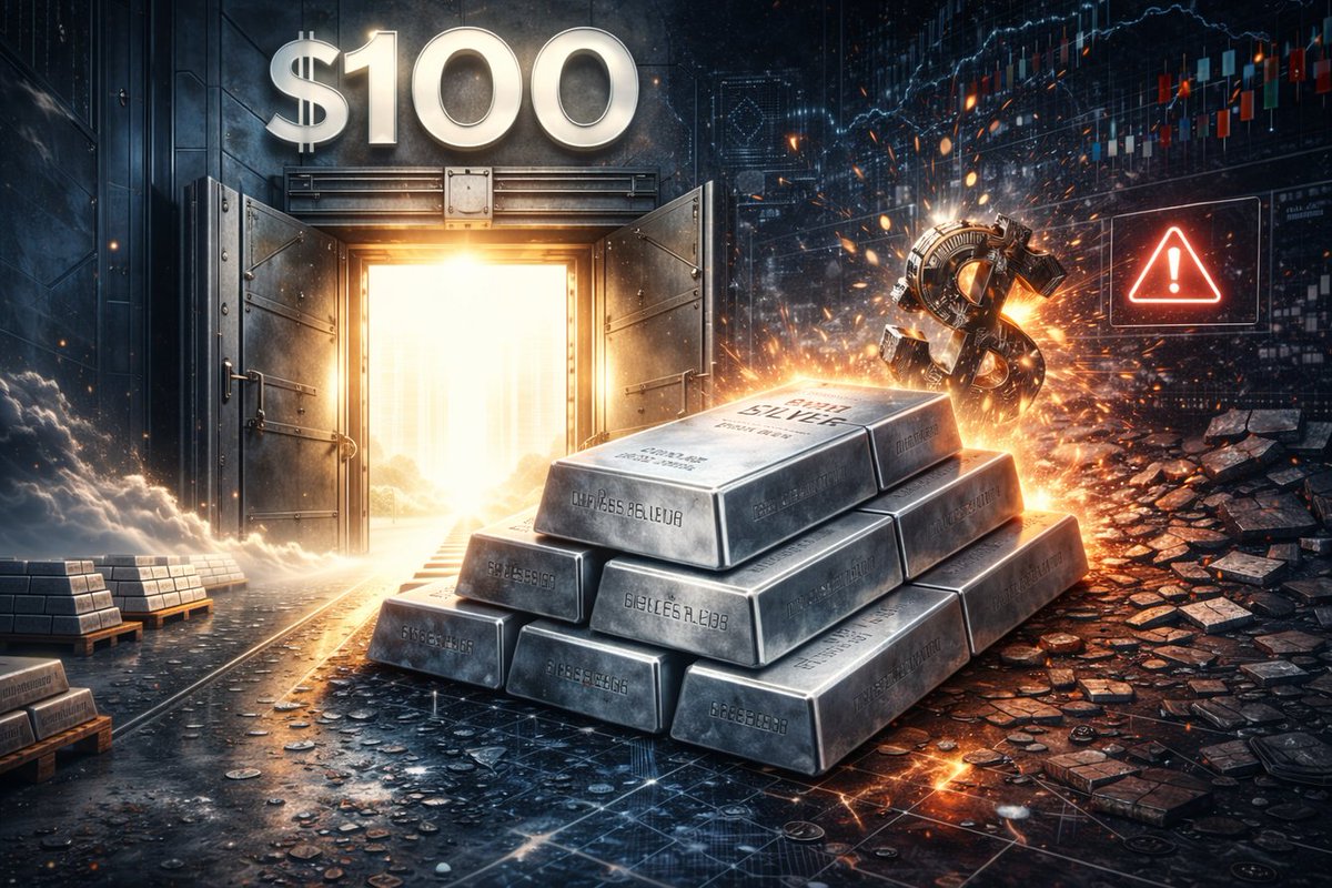 KitcoNewsNOW's tweet photo. Silver hits $100; What’s next as demand for hard assets remains strong

In what has been a historic rally, #silver has hit what has been a  much-anticipated target since the second half of last year. The precious  metal is looking to end the week above $100 an ounce...

> Read the full story at Kitco:
https://t.co/jroPuYpVnM