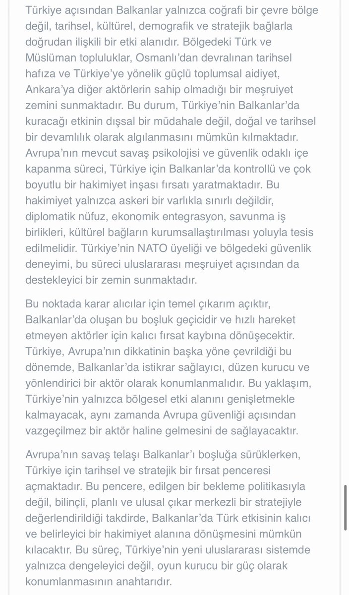 Daha önceki analizimizin 7. Bölümünde “Balkanlarda Oluşan Stratejik Boşluk Türkiye için ise Tarihsel Fırsat” başlığımızda tamda bu günü kastettik balkanlarda güzel şeyler olacak analizimizin tamamı için 👇🏼
<a href="/cagribudak/">Çağrı Batuhan Budak</a> <a href="/HarunD21/">Harun</a> <a href="/avrasya1genclik/">Avrasya Bir Vakfı Gençlik Merkezi</a> 

avrasyabirgenclik.org/haber-analIz--…
