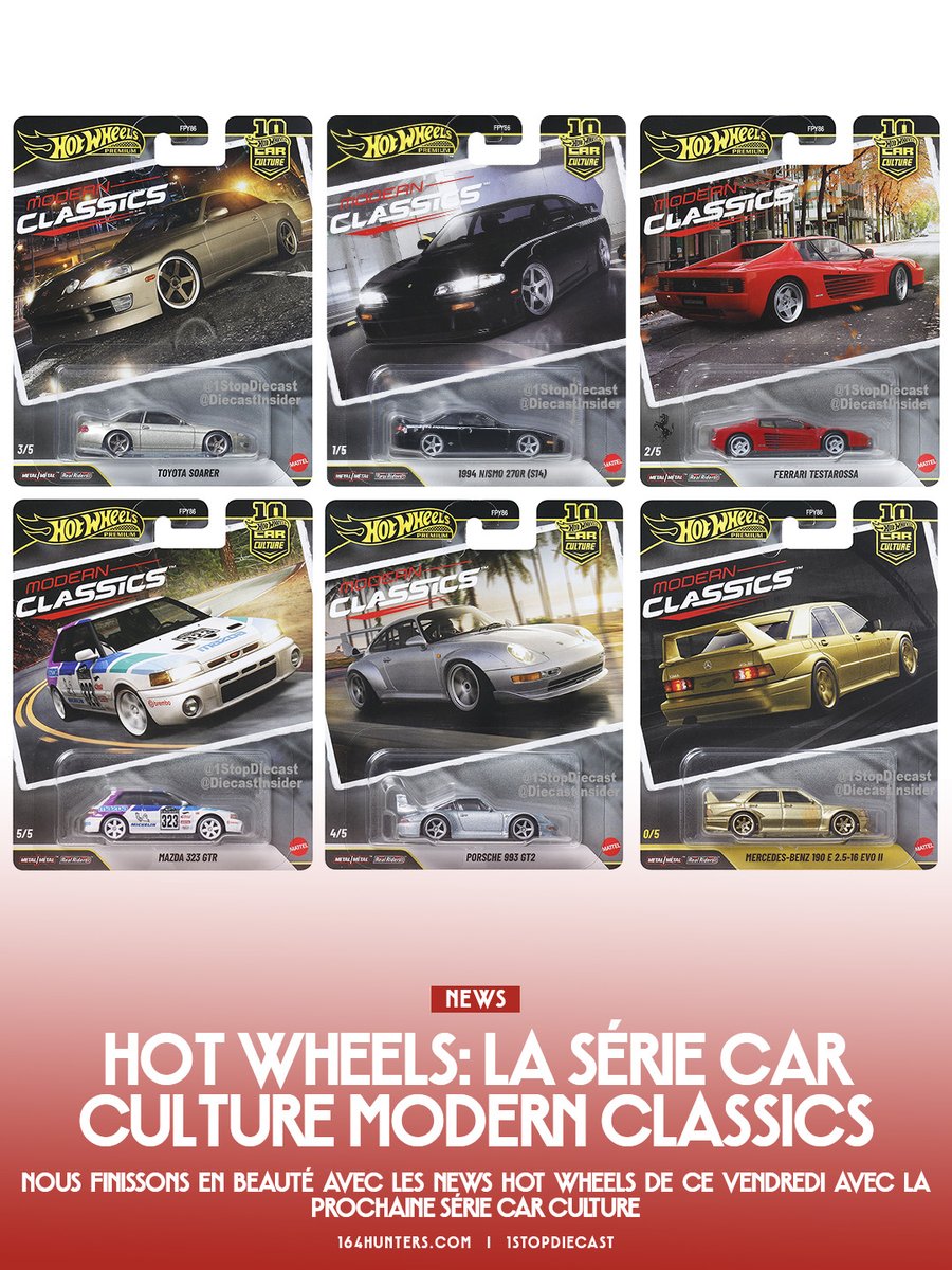 🇫🇷 Hot Wheels: La série Car Culture Modern Classics de 2026