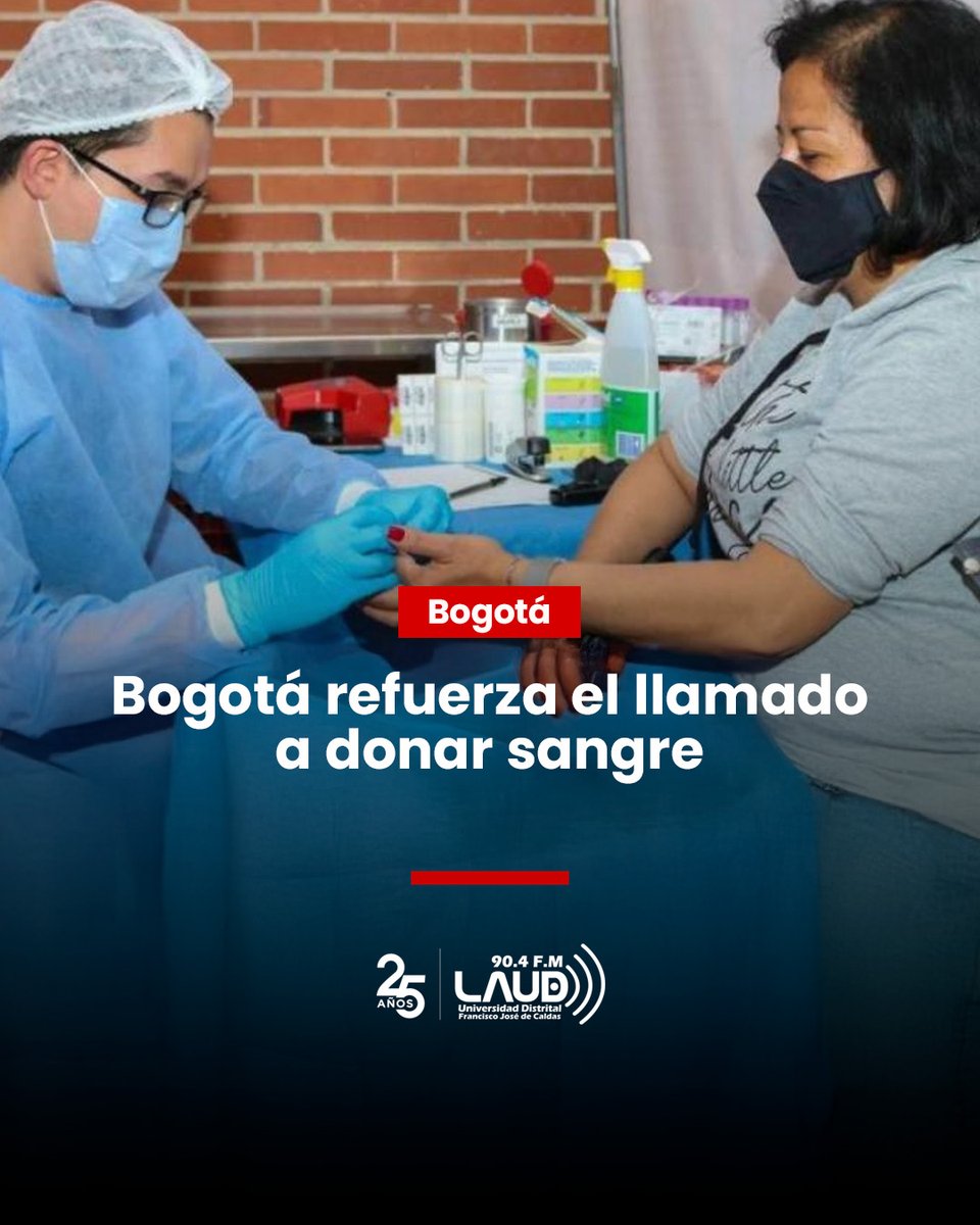 🩸 Bogotá necesita donantes de sangre ahora

Las donaciones han disminuido un 12 % en enero y las reservas de algunos componentes críticos apenas alcanzan para dos días.

👉 Una sola donación puede salvar hasta tres vidas.
📍 acortar.link/MxUXoa | <a href="/SectorSalud/">Secretaría Distrital de Salud</a>
