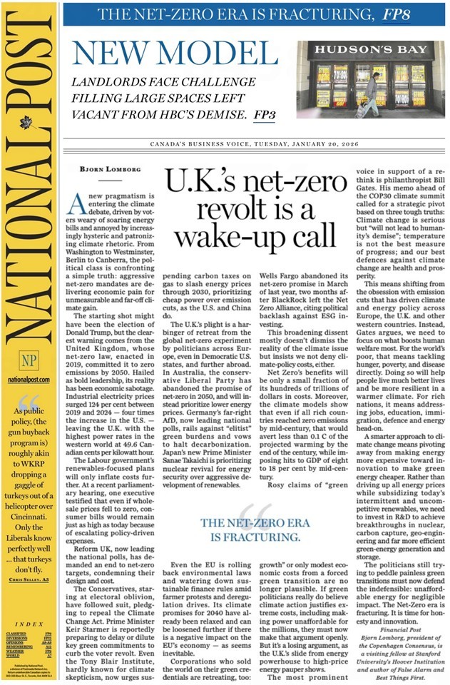BjornLomborg's tweet image. A new pragmatism is entering the climate debate, driven by voters weary of soaring energy bills and annoyed by increasingly hysteric and patronizing climate rhetoric.

From Washington to Westminster, Berlin to Canberra, the political class is confronting a simple truth:…